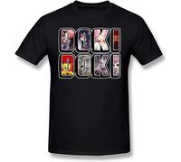 NANZU yesun Men's Doki Doki Literature Club T Shirt Doki Doki T-Shirt Male Short Sleeves Tee Shirt Printed Cotton Casual Awesome Tshirt(Medium)