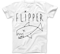 NANZU yesun Men's Flipper As Worn by Kurt Cobain T-Shirt Cotton Daniel Johnston Grunge(Medium)