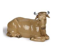 NAO Calf. Porcelain Nativity Ox Figure.