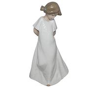 NAO Porcelain Figure So Shy in Gloss and Pastel Tones. Decorative Porcelain Girl Figure.
