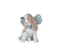 NAO Puppy Present. Porcelain Puppy Figure.