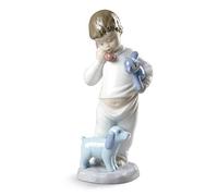 NAO Someone Is Calling You. Porcelain Boy Figure.