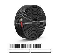 NAOEVO 10 Gauge Wire 2 Conductor Electrical Wire, 10 AWG Stranded PVC Cord, 12V Low Voltage/Tinned Copper/Flexible Cable for Automotive Wiring, Lamp Cord, Marine Cable (30FT)