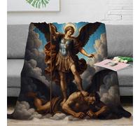 NAOFEKUID 3D Printed Angel Victory Blanket Microfiber Home Decor Angel Clouds Throw Blanket for Adults Teens Sofa Bedroom 40x50(100x130cm)