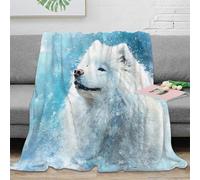 NAOFEKUID 3D Printed Arctic Wolf Blanket Microfiber Home Decor Arctic Wolf Throw Blanket for Adults Kids Sofa Cozy 60x80(150x200cm)