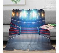 NAOFEKUID 3D Printed Arena Blanket Microfiber Soft Cozy Home Decor Boxing Stage Throw Blanket for Sofa Bedroom Adults 50x60(127x152cm)
