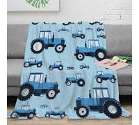 NAOFEKUID 3D Printed Cartoon Tractor Blanket Microfiber Home Decor Tractor Throw Blanket Soft Warm Sofa Bedroom 40x50(100x130cm)