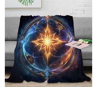 NAOFEKUID 3D Printed Cosmic Pattern Blanket Microfiber Home Decor Abstract Energy Throw Blanket for Adults Sofa Bed 40x50(100x130cm)