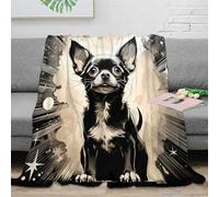 NAOFEKUID 3D Printed Cute Dog Blanket Microfiber Home Decor Chihuahua Throw Blanket Soft Warm for Sofa Bedroom 50x60(127x152cm)