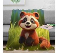 NAOFEKUID 3D Printed Cute Raccoon Blanket Microfiber Home Decor Animal 3D Printing Throw Blanket Sofa Bedroom Soft Gift 60x80(150x200cm)