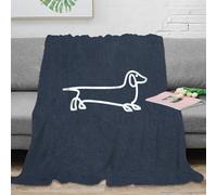 NAOFEKUID 3D Printed Dachshund Line Blanket Microfiber Sofa Decor Sausage Dog Throw Blanket for Adults Teens 120 60x80(150x200cm)