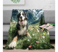 NAOFEKUID 3D Printed Dog Scenery Blanket Microfiber Soft Home Decor Pet Design Throw Blanket for Adult Sofa Bedroom 80×90(200x230cm)