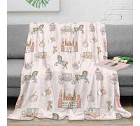 NAOFEKUID 3D Printed Fairytale Castle Blanket Microfiber Home Decor Story Pattern Throw Blanket for Adults Teens Sofa 60x80(150x200cm)