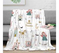 NAOFEKUID 3D Printed Fairytale Princess Microfiber Blanket Soft Home Decor Fairy Tale Throw Blanket for Adults Teens Sofa 60x80(150x200cm)