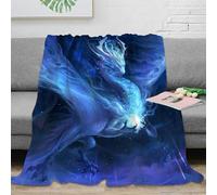 NAOFEKUID 3D Printed Fantasy Blue Unicorn Blanket Microfiber Soft Home Decor Unicorn Throw Blanket for Sofa Bedroom Adults Teens 80×90(200x230cm)