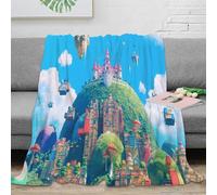 NAOFEKUID 3D Printed Fantasy Castle Hill Blanket Microfiber Home Decor Fairy Tale Castle Throw Blanket for Adults Sofa Bedroom 60x80(150x200cm)