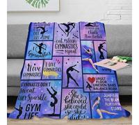 NAOFEKUID 3D Printed Gymnastics Dance Blanket Microfiber Home Decor Motivational Throw Blanket Soft Warm for Sofa Bedroom 40x50(100x130cm)