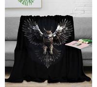 NAOFEKUID 3D Printed Night Hawk Blanket Microfiber Throw Home Decor Bird 3D Printing Throw Blanket Sofa 80×90(200x230cm)