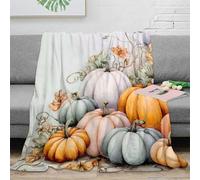 NAOFEKUID 3D Printed Pumpkin Pattern Blanket Microfiber Home Decor Cozy Throw Blanket for Sofa Bedroom Adults Gift 50x60(127x152cm)