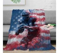 NAOFEKUID 3D Printed Rugby Art Blanket Microfiber Home Decor American Football Throw Blanket for Adults Sofa Bedroom All Seasons 40x50(100x130cm)
