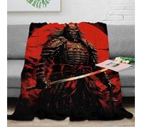 NAOFEKUID 3D Printed Samurai Pattern Blanket Microfiber Home Decor Japanese Style Throw Blanket Soft Warm for Sofa Bedroom 50x60(127x152cm)