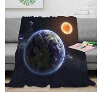 NAOFEKUID 3D Printed Space Planet Blanket Microfiber Home Decor Sun Earth Throw Blanket for Adults Sofa Bedroom 50x60(127x152cm)