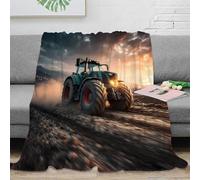 NAOFEKUID 3D Printed Tractor Blanket Microfiber Home Decor Farm Style Throw Blanket Soft Warm for Sofa Bedroom 40x50(100x130cm)