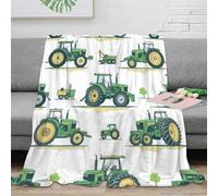 NAOFEKUID 3D Printed Tractor Blanket Microfiber Sofa Decor Farm Truck Throw Blanket for Bedroom Kids Adults 40x50(100x130cm)