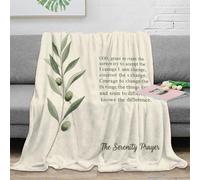 NAOFEKUID 3D Printed Zen Olive Leaf Blanket Microfiber Home Decor Serenity Throw Blanket for Adults Sofa Bedroom 40x50(100x130cm)
