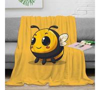 NAOFEKUID Adorable Honey Bee 3D Printed Blanket Microfiber Sofa Decor Cute Hive Throw Blanket Cozy Warm for Adults Teens Bedroom 40x50(100x130cm)