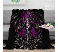 NAOFEKUID Artistic Purple Dragon 3D Printed Blanket Microfiber Home Decor Dragon Throw Blanket for Sofa Bedroom 50x60(127x152cm)