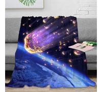NAOFEKUID Cosmic Serenity Soft 3D Printed Blanket Microfiber Home Decor Meteor Galaxy Throw Blanket Warm Cozy for Adults Teens 80×90(200x230cm)
