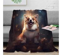 NAOFEKUID Cozy 3D Printed Corgi Dog Blanket Microfiber Home Decor Animal Pattern Throw Blanket for Sofa Bed Adult Kids 80×90(200x230cm)