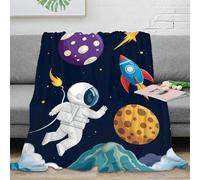 NAOFEKUID Creative Space 3D Printed Blanket Microfiber Sofa Bed Throw Blanket Asteroid Pattern Soft Warm Decorative for Adults Bedroom 50x60(127x152cm)