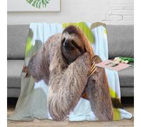 NAOFEKUID Cute Animal 3D Printed Blanket Microfiber Home Decor Sloth Pattern Throw Blanket Soft Warm for Sofa Bedroom 40x50(100x130cm)