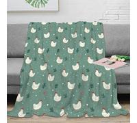NAOFEKUID Cute Chicken Pattern 3D Printed Blanket Soft Microfiber Home Decor Animal Throw Blanket for Adults Sofa Bedroom 80×90(200x230cm)