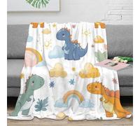 NAOFEKUID Cute Dinosaur 3D Printed Blanket Microfiber Fleece Home Decor Dino Throw Blanket Soft Warm for Sofa Bedroom 40x50(100x130cm)