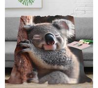 NAOFEKUID Cute Koala 3D Printed Blanket Microfiber Soft Home Decor Koala Throw Blanket for Sofa Bedroom All Ages 60x80(150x200cm)