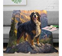 NAOFEKUID Cute Mountain Scenery 3D Printed Dog Blanket Microfiber Soft Home Decor Dog Pattern Throw Blanket for Adults Sofa Bed 50x60(127x152cm)