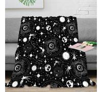 NAOFEKUID Galaxy Pattern 3D Printed Blanket Microfiber Home Decor Celestial Throw Blanket for Adults Sofa Bedroom All Season 40x50(100x130cm)