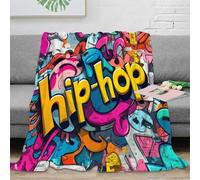 NAOFEKUID Graffiti Style 3D Printed Blanket Microfiber Hip Hop Home Decor Street Art Throw Blanket for Teens Adults Sofa Bed 80×90(200x230cm)