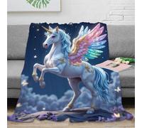 NAOFEKUID Magical Unicorn 3D Printed Blanket Microfiber Home Decor Unicorn Throw Blanket Soft Warm for Sofa Bedroom 80×90(200x230cm)