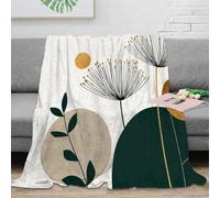 NAOFEKUID Minimalist Nordic 3D Printed Floral Microfiber Blanket for Adults Home Sofa Decor 3D Printing Throw Blanket Soft Warm All Seasons 40x50(100x130cm)