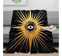 NAOFEKUID Mystic Sunbeam 3D Printed Blanket Microfiber Home Decor Eye Sun Throw Blanket Soft Warm Sofa Bed for Adults 50x60(127x152cm)