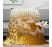 NAOFEKUID Realistic Bubble 3D Printed Blanket Soft Microfiber Home Decor Beer Foam Throw Blanket Versatile for Sofa Bedroom Gift 60x80(150x200cm)