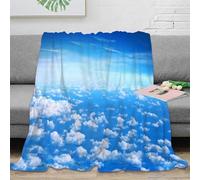 NAOFEKUID Sky 3D Printed Blanket Microfiber Home Decor Cloud Design 3D Printing Throw Blanket for Sofa Bed 50x60(127x152cm)