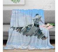 NAOFEKUID Stylish Aviation 3D Printed Blanket Microfiber Home Decor Airplane Throw Blanket Cozy for Sofa Bedroom 50x60(127x152cm)