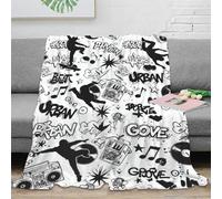 NAOFEKUID Urban Dance 3D Printed Blanket Microfiber Home Decor Hip Hop Throw Blanket for Sofa Bedroom Adults 50x60(127x152cm)
