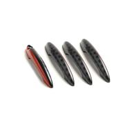 Naojino Automotive Parts Compatible with MINI for Cooper S for JCW for R60 for Countryman 2011 2012 2013 2014 2015 2016 Door Handle Cover Protective Case Car-Styling(Grid Black+red)