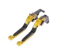 Naojino Brake Clutch Levers Compatible with for FJR1300 2003 Motorcycle Scooter Adjustable Folding Brake Clutch Lever Handle CNC Folding Extendable Brake Levers(Yellow)